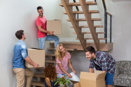 Packed moving van ready for a house move in London