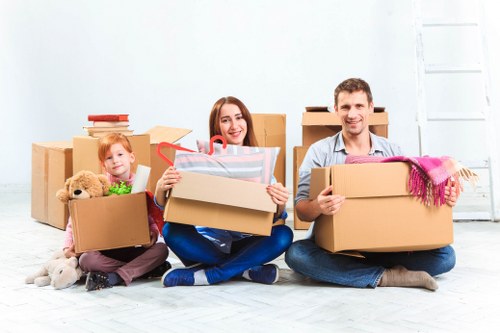 Office relocation team planning a business move in London