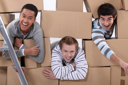 Moving van parked for a London home relocation