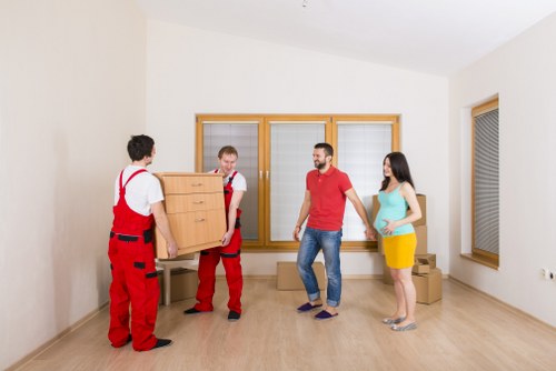 Man with van removal service helping with a London home move