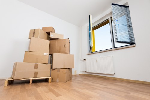 Loading furniture into a van for a local move
