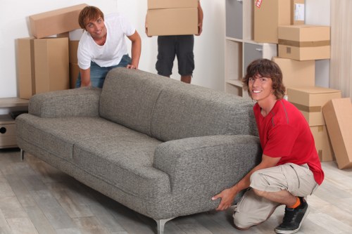 Packing and loading belongings for a London relocation
