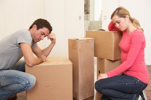 Furniture being loaded carefully for a London removals service