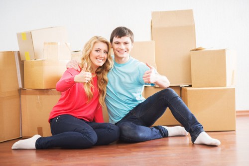 Removal van service supporting an apartment move in central London
