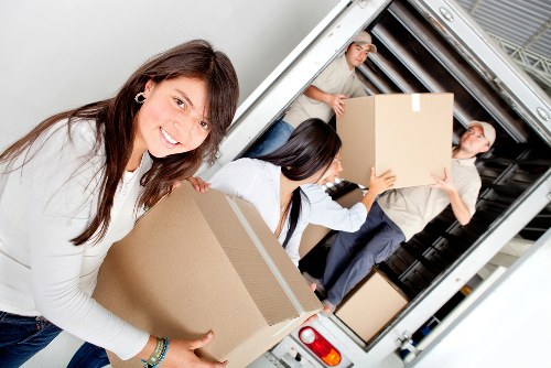 Local London movers preparing packed items for transport