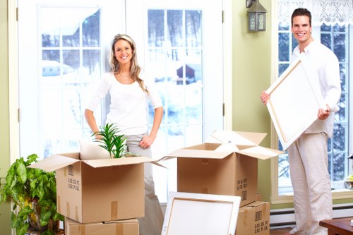 Moving team planning access and parking for a London removal van job